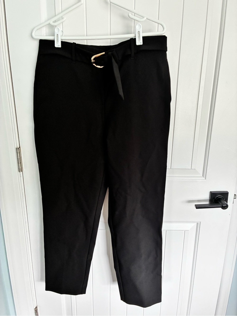 Rachel Zoe Black Pants with Gold D-Ring Detail